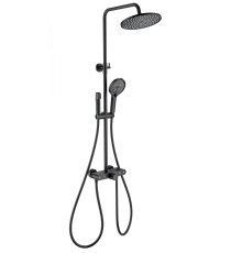 Душевая система с термостатом WONZON & WOGHAND MUSE Selesta, Черный матовый (WW-B4113-MB)