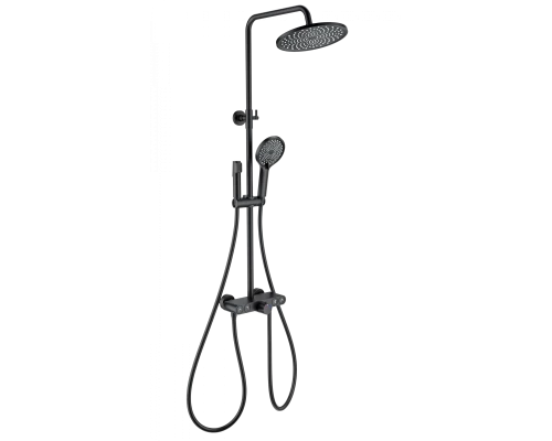 Душевая система с термостатом WONZON & WOGHAND MUSE Selesta, Черный матовый (WW-B4113-MB)