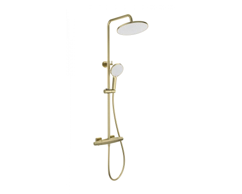 Душевая система с термостатом WONZON & WOGHAND NEO, Брашированное золото (WW-B3045-A- BG)