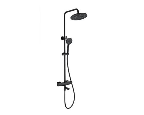 Душевая система с термостатом WONZON & WOGHAND NEO, Черный матовый (WW-B3035-A3-MB)