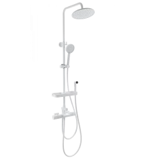 Душевая система с термостатом WONZON & WOGHAND Plate, Белый матовый (WW-C3017-A1-MW)