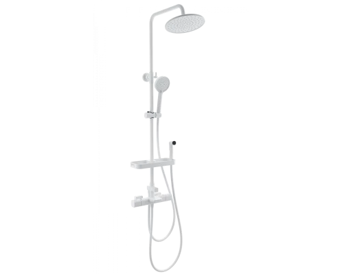 Душевая система с термостатом WONZON & WOGHAND Plate, Белый матовый (WW-C3017-A1-MW)