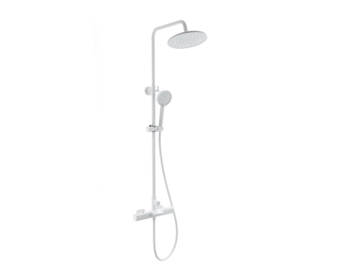 Душевая система с термостатом WONZON & WOGHAND Plate, Белый матовый (WW-C3017-A-MW)