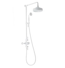 Душевая система с термостатом WONZON & WOGHAND RETRO, Белый матовый (WW-B3041-MW)
