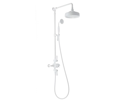 Душевая система с термостатом WONZON & WOGHAND RETRO, Белый матовый (WW-B3041-MW)