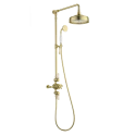 Душевая система с термостатом WONZON & WOGHAND RETRO, Брашированное золото (WW-B3041-BG)