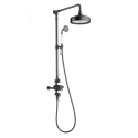 Душевая система с термостатом WONZON & WOGHAND RETRO, Темный графит (WW-B3041-BGG)