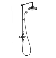 Душевая система с термостатом WONZON & WOGHAND RETRO, Темный графит (WW-B3041-BGG)