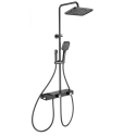 Душевая система с термостатом WONZON & WOGHAND Shelf, Темный графит (WW-B4161-BGG)
