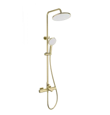 Душевая система с термостатом WONZON & WOGHAND SOLID, Брашированное золото (WW-C3011-A- BG)