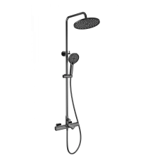 Душевая система с термостатом WONZON & WOGHAND SOLID, Темный графит (WW-C3011-A-BGG)