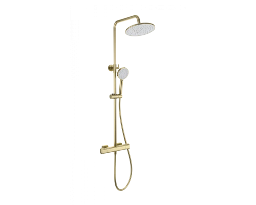 Душевая система с термостатом WONZON & WOGHAND STAY 1, Брашированное золото (WW-B3051-A- BG)
