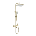 Душевая система с термостатом WONZON & WOGHAND STAY 2, Брашированное золото (WW-B3016-T1-BG)