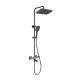 Душевая система с термостатом WONZON & WOGHAND STAY 2, Темный графит (WW-B3016-T1-BGG)