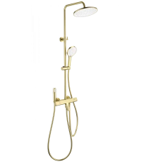 Душевая система с термостатом WONZON & WOGHAND The ONE, Брашированное золото (WW-B3094-BG)