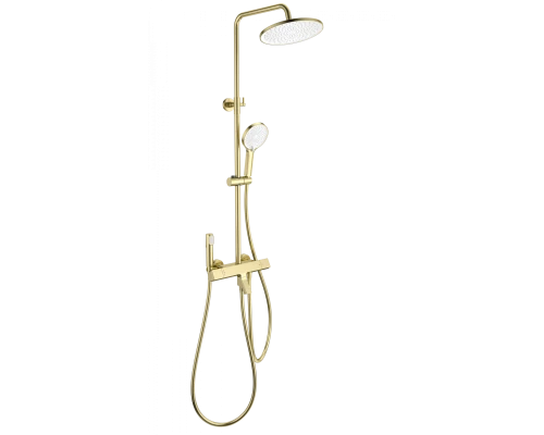 Душевая система с термостатом WONZON & WOGHAND The ONE, Брашированное золото (WW-B3094-BG)