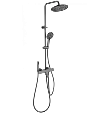 Душевая система с термостатом WONZON & WOGHAND The ONE, Темный графит (WW-B3094-BGG)