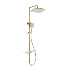 Душевая система с термостатом WONZON & WOGHAND ThermoKlick, Брашированное золото (WW-B3098-A- BG)