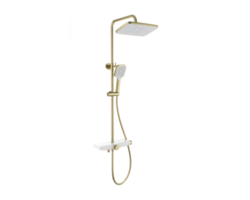 Душевая система с термостатом WONZON & WOGHAND ThermoKlick, Брашированное золото (WW-B3098-A- BG)