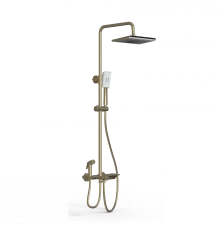 Душевая система с термостатом WONZON & WOGHAND, Брашированное золото (WW-B3310-BG)