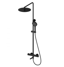 Душевая система с термостатом WONZON & WOGHAND, Черный матовый (WW-88739902-MB)