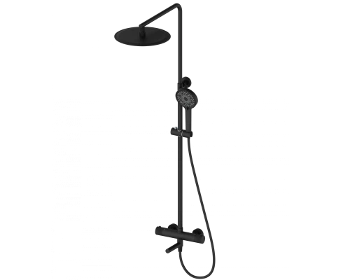 Душевая система с термостатом WONZON & WOGHAND, Черный матовый (WW-88739902-MB)