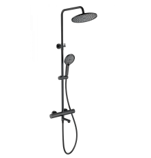 Душевая система с термостатом WONZON & WOGHAND, Черный матовый (WW-B3069-MB)