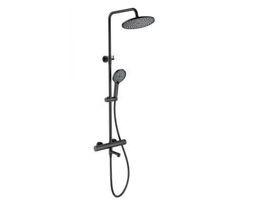Душевая система с термостатом WONZON & WOGHAND, Черный матовый (WW-B3069-MB)