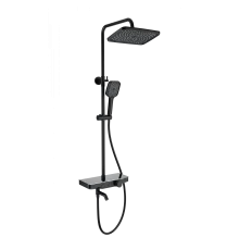 Душевая система с термостатом WONZON & WOGHAND, Черный матовый (WW-B3099-A-MB)