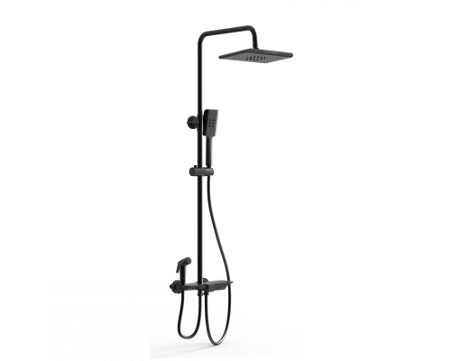 Душевая система с термостатом WONZON & WOGHAND, Черный матовый (WW-B3310-MB)