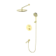 Душевая система с термостатом встраиваемая WONZON & WOGHAND STICK, Брашированное золото (WW-88929010-BG)