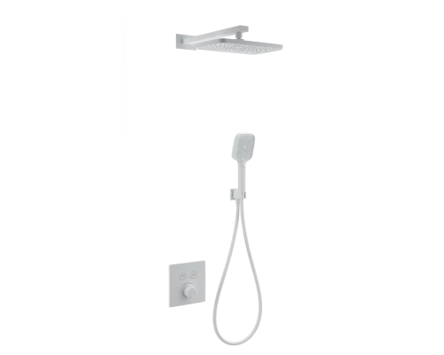 Душевая система с термостатом встраиваемая WONZON & WOGHAND, Белый матовый (WW-D2017-B-MW)