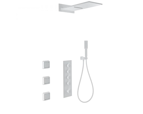 Душевая система с термостатом встраиваемая WONZON & WOGHAND, Белый матовый (WW-D4100-MW)