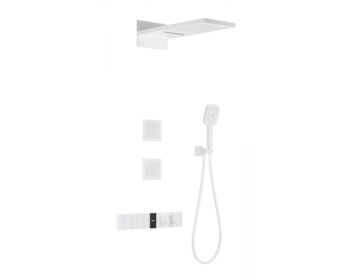 Душевая система с термостатом встраиваемая WONZON & WOGHAND, Белый матовый (WW-D4538-A-MW)