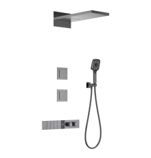 Душевая система с термостатом встраиваемая WONZON & WOGHAND, Темный графит (WW-D4538-A-BGG)