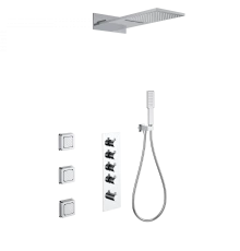 Душевая система с термостатом встраиваемая WONZON & WOGHAND, Хром (WW-D4100-A-CR)