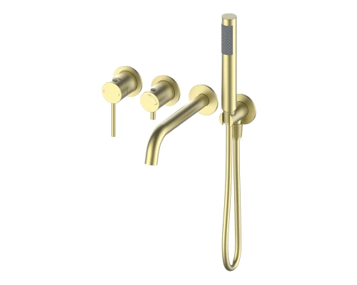 Смеситель для ванны встраиваемый WONZON & WOGHAND STICK, Брашированное золото (WW-889017-BG)