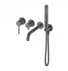 Смеситель для ванны встраиваемый WONZON & WOGHAND STICK, Темный графит (WW-889017-BGM)