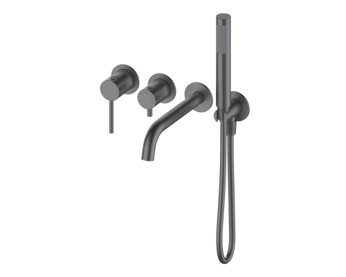 Смеситель для ванны встраиваемый WONZON & WOGHAND STICK, Темный графит (WW-889017-BGM)