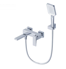 Смеситель для ванны с душем WONZON & WOGHAND CUBE 2.0, Хром (WW-88037068-CR)