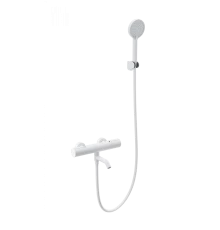 Смеситель для ванны с душем и термостатом WONZON & WOGHAND INN 2, Белый матовый (WW-A2006-A1-MW)