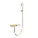 Смеситель для ванны с душем и термостатом WONZON & WOGHAND Shelf, Брашированное золото (WW-B2551-BG)
