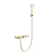 Смеситель для ванны с душем и термостатом WONZON & WOGHAND Shelf, Брашированное золото (WW-B2551-BG)