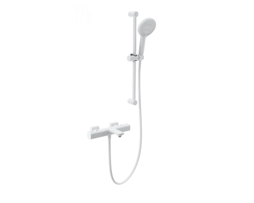 Смеситель для ванны с душем и термостатом WONZON & WOGHAND SOLID, Белый матовый (WW-C2011- A-MW)