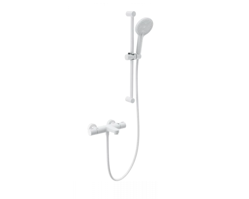 Смеситель для ванны с душем и термостатом WONZON & WOGHAND, Белый матовый (WW-C2018-A-MW)
