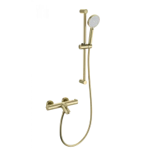 Смеситель для ванны с душем и термостатом WONZON & WOGHAND, Брашированное золото (WW-C2002-A-BG)