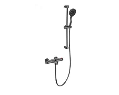 Смеситель для ванны с душем и термостатом WONZON & WOGHAND, Темный графит (WW-C2001-A-BGG)