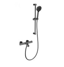 Смеситель для ванны с душем и термостатом WONZON & WOGHAND, Темный графит (WW-C2002-A-BGG)