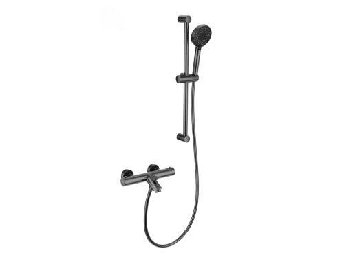 Смеситель для ванны с душем и термостатом WONZON & WOGHAND, Темный графит (WW-C2002-A-BGG)