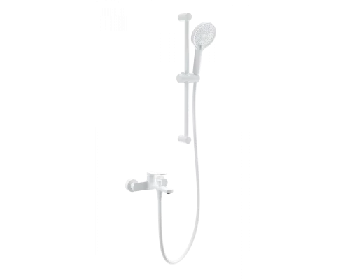 Смеситель для ванны с душевым гарнитуром WONZON & WOGHAND, Белый матовый (WW-C2036-MW)